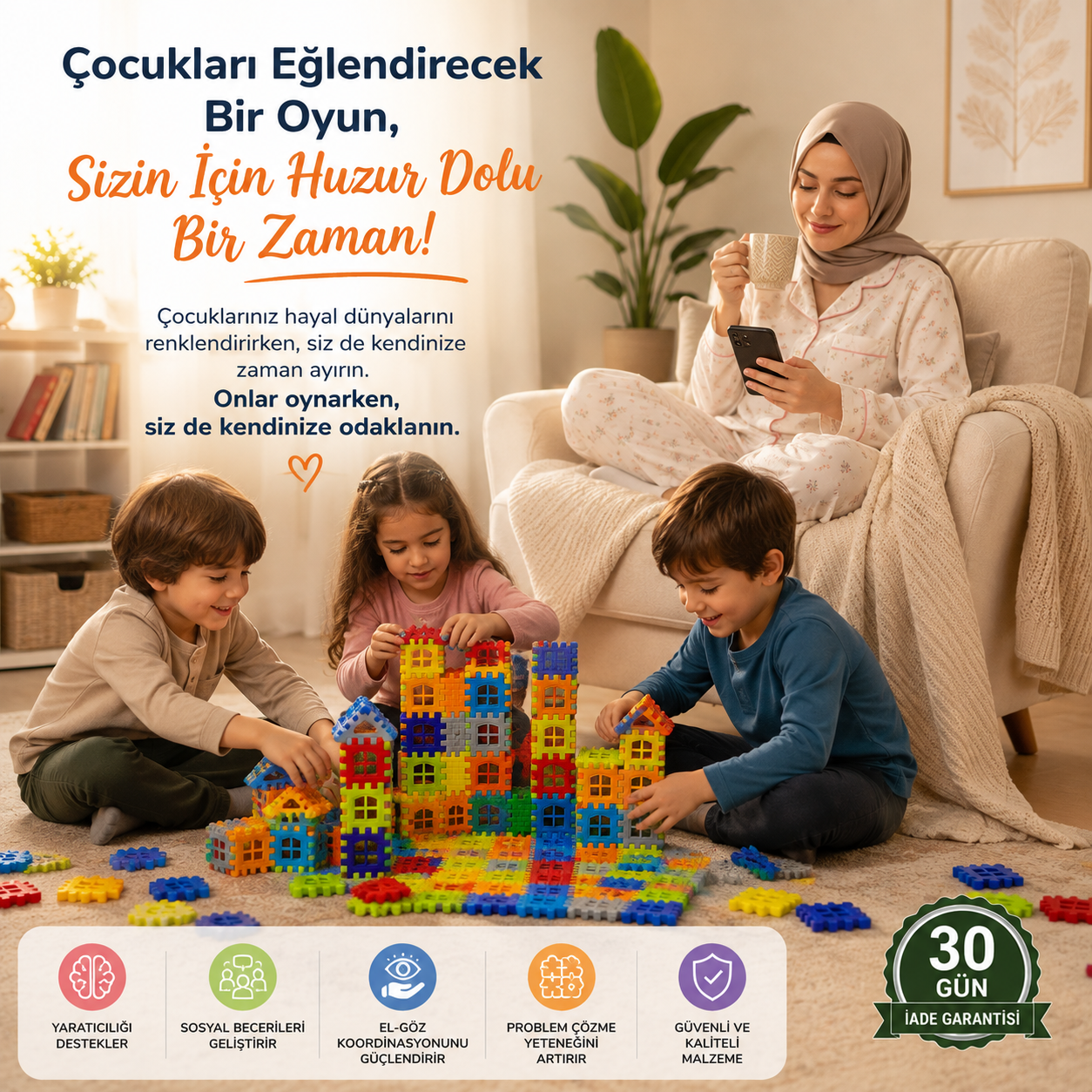 Toymino Kişisel Gelişim 3D Eğitici Puzzle Seti(128) Parça
